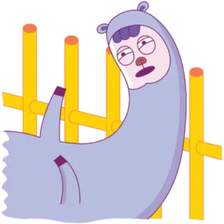 😾 lama, zmęczony, kreskówka, zwierzę, śpiący, śmieszne, słodkie whatsapp sticker
