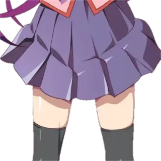 👙 anime, skirt, purple, dress, girl whatsapp sticker