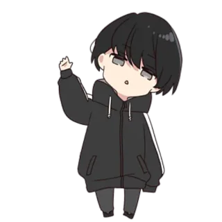🧐 Anime, Manga, Personaggio, Felpa con cappuccio, Chibi, Carino telegram sticker