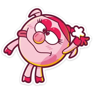 😛 cartoon, sticker, pink, animation, cute telegram sticker