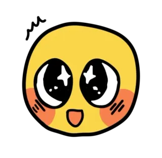 🤩 表情符号, 可爱, 脸, 卡哇伊, 表情 telegram sticker