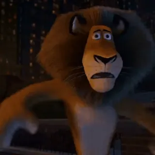 👀 Alex the Lion Madagascar lion, animated, movie, character, animal, zoo whatsapp sticker