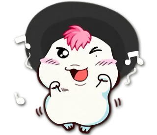 😉 Dibujos animados, Personaje, Lindo, Pegatina, Feliz, Animado whatsapp sticker