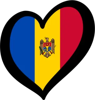 🇲🇩 moldawia, flaga, serce, naród, kraj telegram sticker
