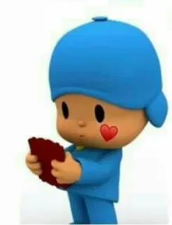 💙 Pocoyo мультфильм, ребенок, сердце, любовь telegram sticker