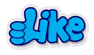 👍 Like Pouce levé, Like, Accord, Positif, Approbation, Réseaux sociaux, Sticker telegram sticker