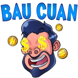 💲 BAU CUAN jogo, cassino, dinheiro, dólar, rosto telegram sticker