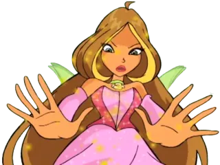 ✨ Flora Winx Club fada, garota mágica, desenho animado, magia telegram sticker