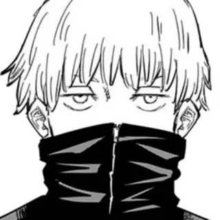 😶 Anime, Manga, Personnage, Portrait, Croquis, Noir et blanc whatsapp sticker