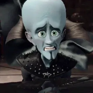 🌟 Megamind Megamind, Dessin animé, Méchant, Animé, Bleu, Personnage telegram sticker