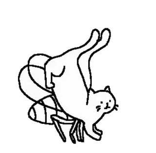 😚 Katze, Tier, Sticker, lustig, süß, Strichzeichnung whatsapp sticker