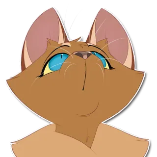 😯 gato, dibujo animado, animal, mascota, gato doméstico telegram sticker