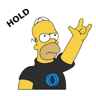 ✊ Homer Simpson The Simpsons HOLD Homer Simpson, The Simpsons, cartoon character, sticker, hold telegram sticker