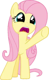 😰 Fluttershy My Little Pony Fluttershy, My Little Pony, Kartun, Poni, Stiker telegram sticker