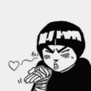 ❤️ Rock Lee Naruto Anime, Manga, Rock Lee, Naruto, Coeur, Dessin animé whatsapp sticker