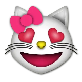 😻 cat, emoji, hearts, love, cute telegram sticker