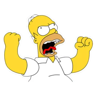 😡 Homer Simpson The Simpsons Homer, Simpson, Cartoon, Wütend, Simpsons, Zeichentrick, Lustig telegram sticker