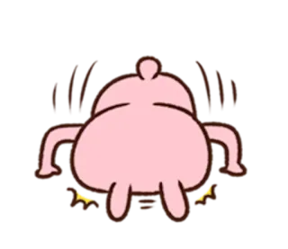 🐰 Kreskówka, Słodkie, Różowy, Postać, Ilustracja, Naklejka telegram sticker