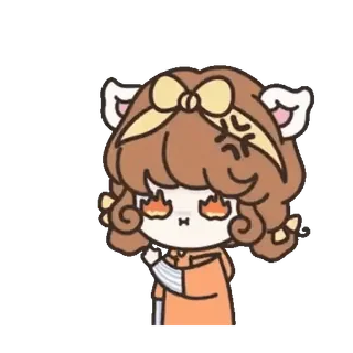 👧 Аниме, Милый, Злой, Разочарованный, Кавайный, Мультфильм telegram sticker