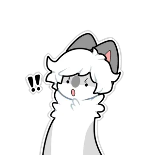 ‼ Anime, Personagem, Fofo, Adesivo, Desenho animado, Bravo telegram sticker