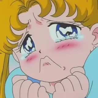 🌙 Sailor Moon Anime, Manga, Huilend, Verdrietig, Sailor Moon telegram sticker