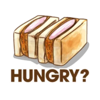 😩 HUNGRY? cibo, snack, panino, pranzo, fame, appetito whatsapp sticker