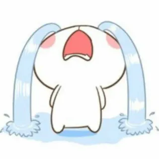 😭 piangere, triste, lacrime, cartone animato, carino telegram sticker