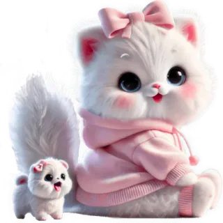 😯 고양이, 귀여운, 새끼 고양이, 동물, 애완 동물, 폭신한, 만화 whatsapp sticker