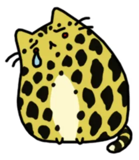 😒 고양이, 슬픈, 귀여운, 카와이, 만화, 동물 whatsapp sticker