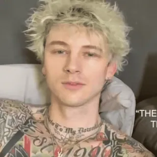 🥥 Machine Gun Kelly To My Downfall machine gun kelly, mgk, chanteur, musique, tatouage, portrait, célébrité telegram sticker