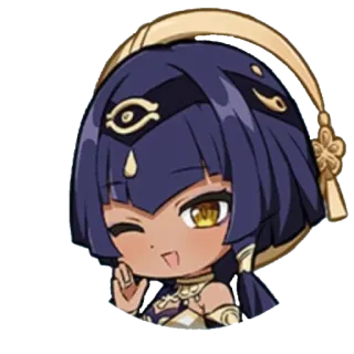 😉 Candace Genshin Impact แคนเดซ, เก็นชินอิมแพกต์, วิดีโอเกม, ตัวละคร, อนิเมะ, น่ารัก, จิบิ telegram sticker