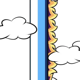 🦒 clouds, sky, frame, cartoon, border telegram sticker