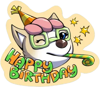 🎂 HAPPY BIRTHDAY birthday, celebration, party, sticker, animal, cartoon telegram sticker