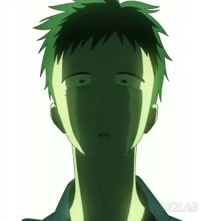 😭 anime, menino, chocado, envergonhado telegram sticker