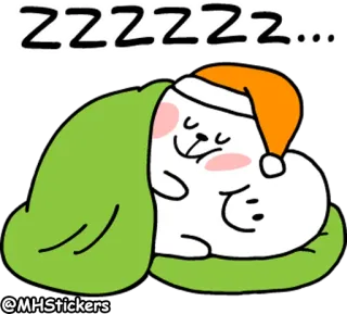 💤 ZZZZZZZ... durmiendo, soñoliento, zzz, dibujos animados, lindo, animal, relajante whatsapp sticker