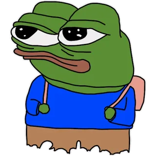 🎒 Pepe the Frog Meme, Pepe, Kikker, Cartoon telegram sticker