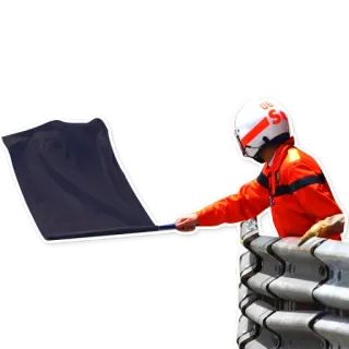 ⚫ bandera, automovilismo, carreras, seguridad, comisario whatsapp sticker