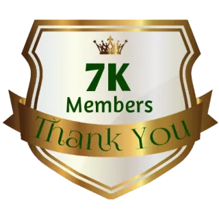 ⚜ 7K Members Thank You celebração, marco, obrigado, membros, comunidade telegram sticker