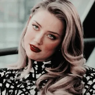 🥀 Amber Heard actress, portrait, woman, celebrity, amber heard telegram sticker
