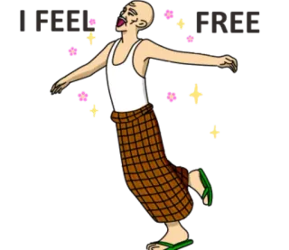 😃 LIFEEL FREE dessin animé, homme, fête, joie, bonheur telegram sticker