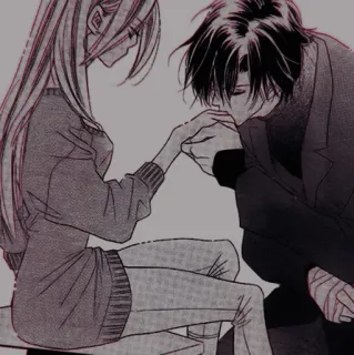 🩺 Anime, Manga, Romantiek, Koppel, Zoen telegram sticker