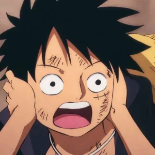 👒 Luffy One Piece Anime, One Piece, Ruffy, Cartoon, Charakter telegram sticker
