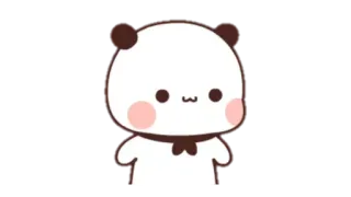 🍩 panda, cute, kawaii, animal, cartoon, sticker telegram sticker