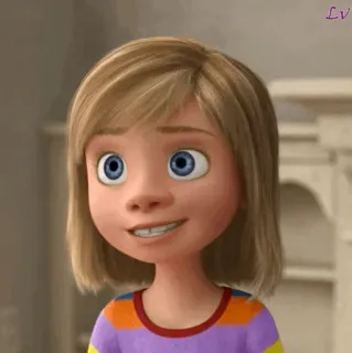 🤖 Riley Andersen Inside Out animato, personaggio, cartone animato, film, ragazza telegram sticker