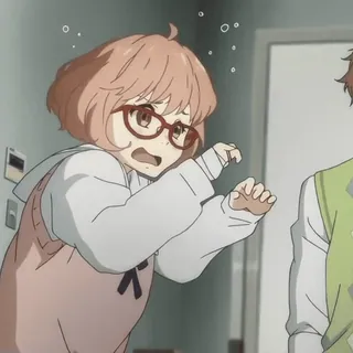 🍧 anime, girl, worried, character, cute whatsapp sticker