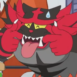 😜 Incineroar Pokemon, Incineroar, cartoon, sticker, funny, cute telegram sticker