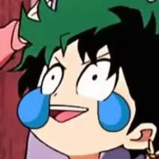 😂 Deku My Hero Academia Anime, My Hero Academia, Deku, Płacz, Łzy, Kreskówka telegram sticker