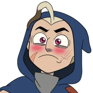 😳 sticker, dibujos animados, sonrojo, personaje, animado telegram sticker