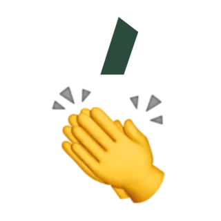 👏 mani che applaudono, emoji, celebrazione, applausi, gratitudine telegram sticker