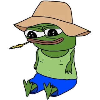 🌾 Pepe the Frog Pepe, kikker, cartoon, meme, internetmeme telegram sticker